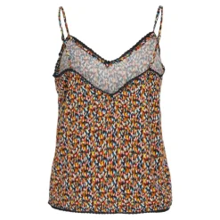 Top folias à fleurs black beauty col v Femme VILA