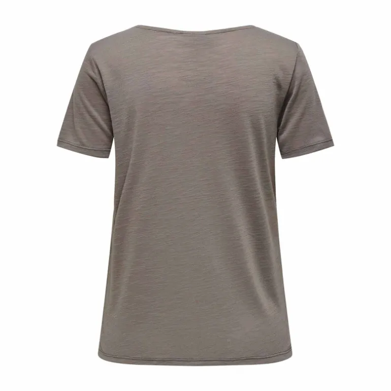 Top manches courtes col rond détail dentelle uni Femme JDY