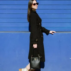 Trench eulalie noir Femme LA PETITE ETOILE