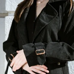 Trench eulalie noir Femme LA PETITE ETOILE