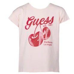 Tshirt pêche imprimé grappe de cerises avec logo stylisé Enfant GUESS