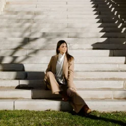 Veste blazer eliza noisette Femme LA PETITE ETOILE