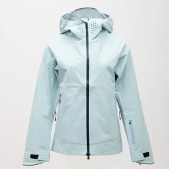 Veste bleu ciel avec capuche softshell fermeture zippée noire Femme ROSSIGNOL
