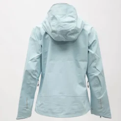 Veste bleu ciel avec capuche softshell fermeture zippée noire Femme ROSSIGNOL