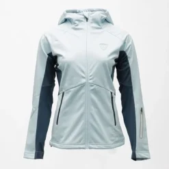 Veste bleu ciel softshell avec capuche manches contrastées femme Femme ROSSIGNOL