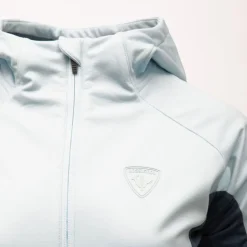 Veste bleu ciel softshell avec capuche manches contrastées femme Femme ROSSIGNOL