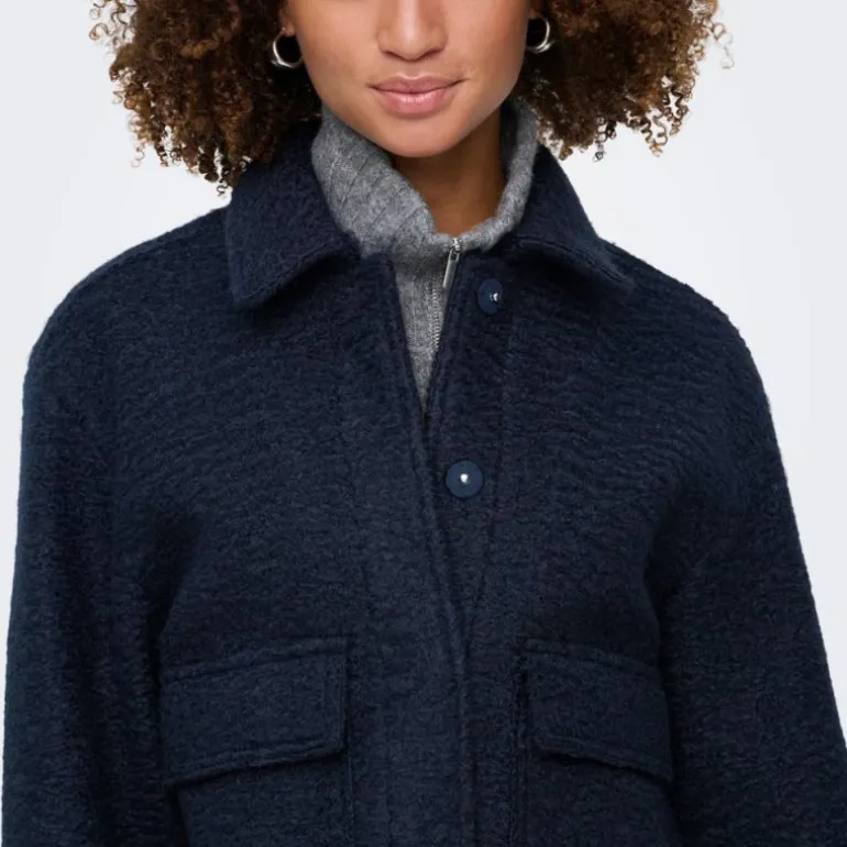 Veste courte texture bouclée avec poches Femme ONLY