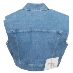 Veste crop top sans manches jean "This is Love" Femme CALVIN KLEIN