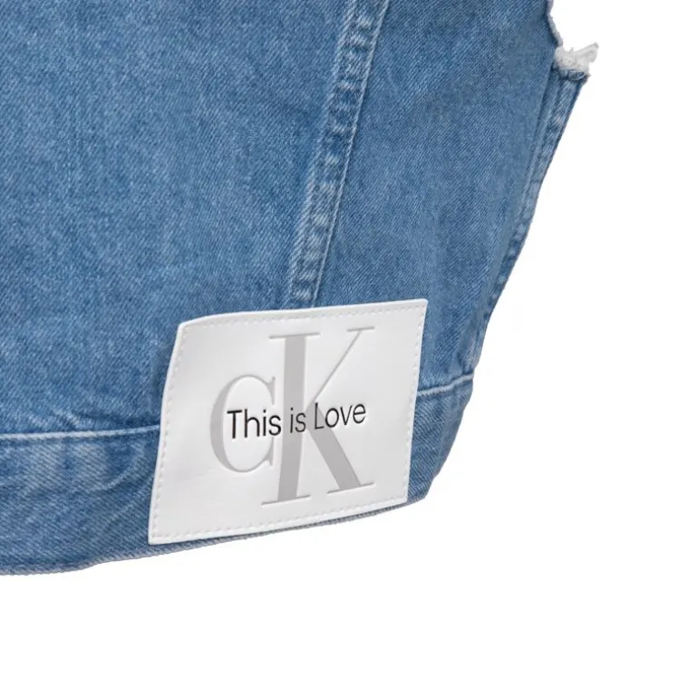 Veste crop top sans manches jean "This is Love" Femme CALVIN KLEIN
