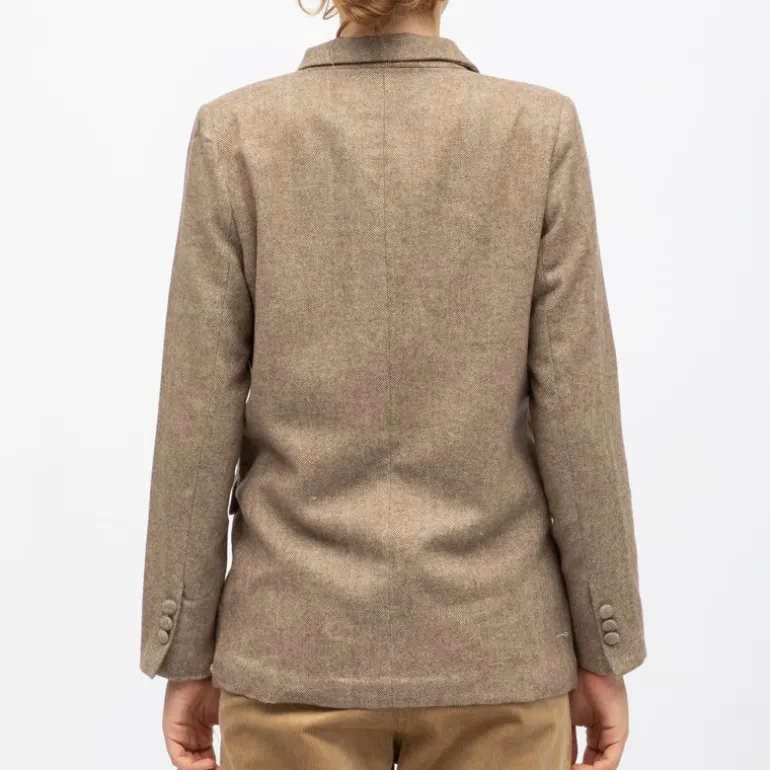 Veste de blazer laine marron villie Femme LA PETITE ETOILE