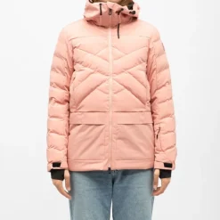 Veste de ski à capuche resort grandes poches col montant Femme ROSSIGNOL