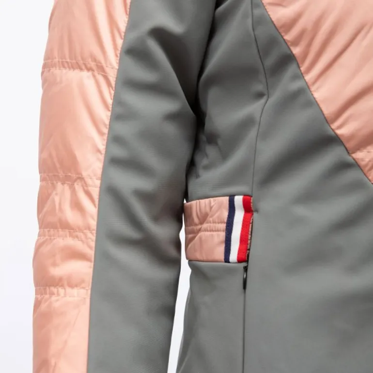 Veste de ski bi color à capuche fausse fourrure avec zip Femme ROSSIGNOL