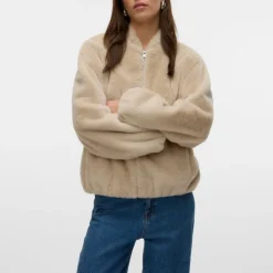 Veste fausse fourrure Jaliga col italien Femme VERO MODA