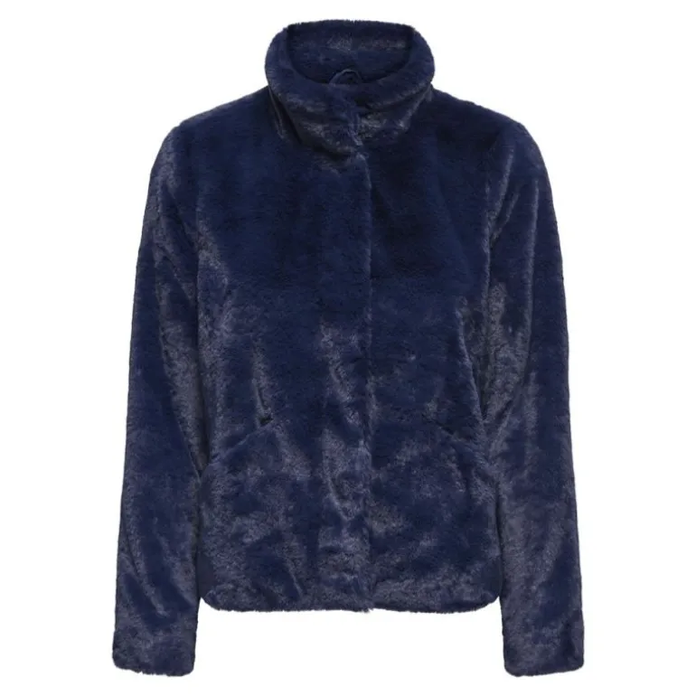 Veste fausse fourrure Vida col montant Femme ONLY