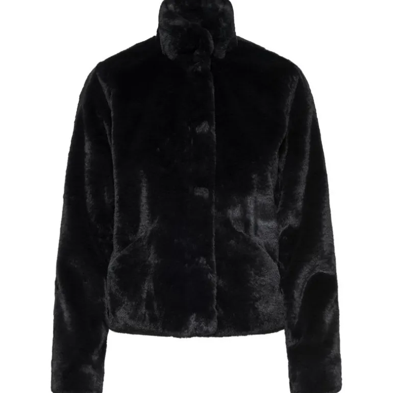 Veste fausse fourrure Vida col montant Femme ONLY