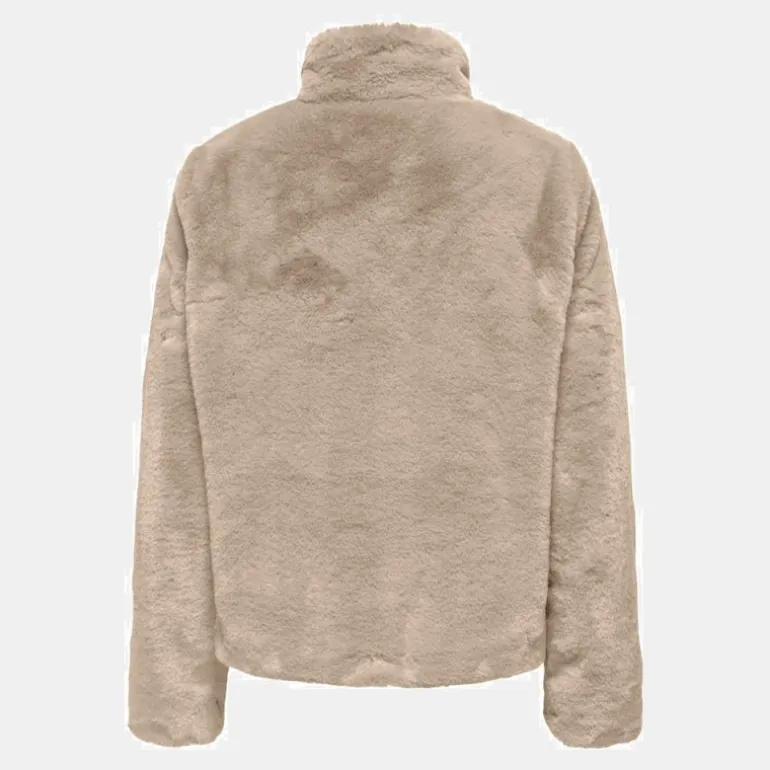 Veste fausse fourrure Vida col montant Femme ONLY