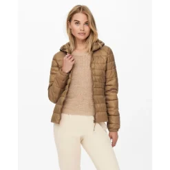 Veste matelasse capuche Tahoe toasted coconut Femme ONLY