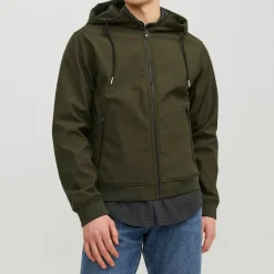 Veste mi saison mate zippée à capuche Homme JACK & JONES