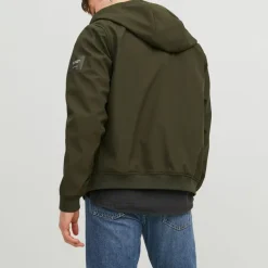 Veste mi saison mate zippée à capuche Homme JACK & JONES