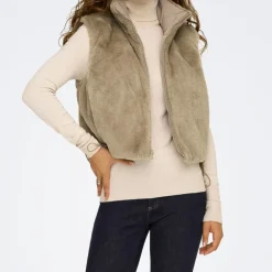 Veste sans manche reversible fausse fourrure col montant Femme ONLY