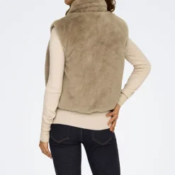 Veste sans manche reversible fausse fourrure col montant Femme ONLY